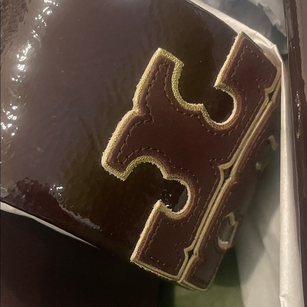 New Tory Burch Double T  Sport Slide Sandals with Logo - Picture 3 of 9